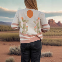 Women's All-Match Abstract Loose Long-Sleeve Sweater