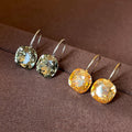 Geometric Cubic Zirconia Ear Hooks