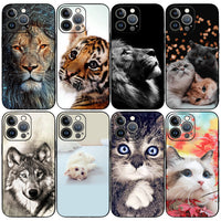 Phone Case Animal Soft Shell Tiger Owl Lion