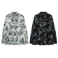 Bamboo Forest Printing Loose Shirt Men