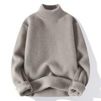 Men's Half Turtleneck Sweater Winter Solid Color Warm