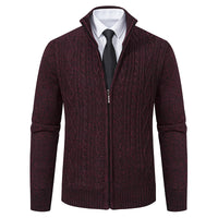 Men's Stand Collar Casual Fashion Cardigan Sweater Coat