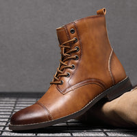 High top pointed toe Martin boots