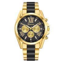 Fashion Simple Fake Three-eye Steel Belt Quartz Watch