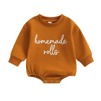 Creative Thanksgiving Printing Kids' Rompers