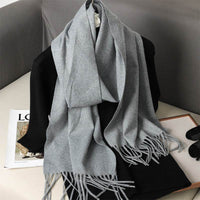 Solid Color Maillard Scarf Cashmere-like Women Warm Shawl