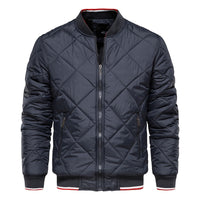 Men's Stand Collar Cotton-padded Jacket Solid Color Casual Cotton-padded Jacket