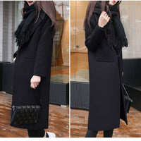 Women's mid-length woolen coat