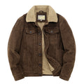 Mens Short, Fleece-lined, Insulated Cotton-padded Coat