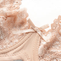 Sheer Embroidered Breathable Lace Bra