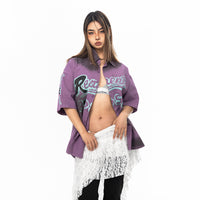 Wu Lekvar American Tie-dye Letter Print Shirt