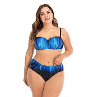 Fat woman underwire big cup ladies swimsuit