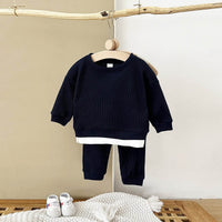 Spring And Autumn Newborn Long Sleeve Fake Two-piece Suit