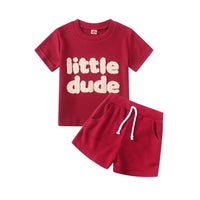 Children's Waffle Short Sleeve Suit