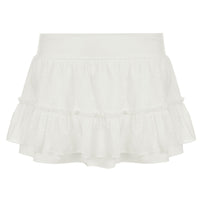 INS Pure Desire Style Solid Color Jacquard Splicing Skirt