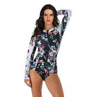 One-piece Long-sleeved Women's Hot Spring Swimsuit Diving Suit