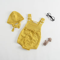 Thick wool handmade bubble overalls