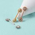 Stainless Steel Pin Adhesive Nail Butterfly Colorful Crystals