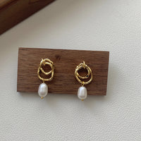S925 Sterling Silver Double Layer Circle Ear Studs