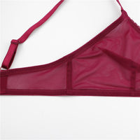 One-piece Summer Ultra-thin Mesh Lace Bra