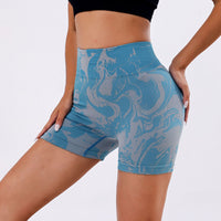 European And American Quick-drying Printing Hip Raise Yoga Pants Belly Contracting Fitness Peach Hip Sports High-waisted Trousers