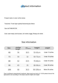 Baby Thickened Cute Cartoon Compressed Cotton Children Thermal Quilted Rompers Jumpsuit