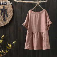 Ruffled Loose Plus Size Top For Ethnic Style Shirt Women