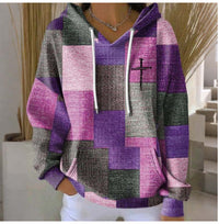 Stylish Casual Womens Hoodie With A Classic Plaid Design