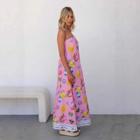 Female Creative Printed Sleeveless Versatile Dress