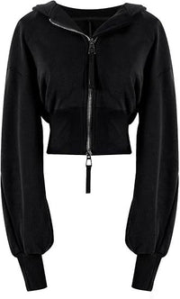 European And American Street Sports Hipster Fashion Casual Double Zip Patchwork Hoodie