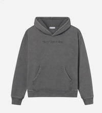 Distressed Washed Hoodie With A Dropped-shoulder, Relaxed Fit