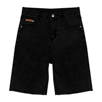 Women's Raw Edge Stretch Slim Straight Denim Shorts