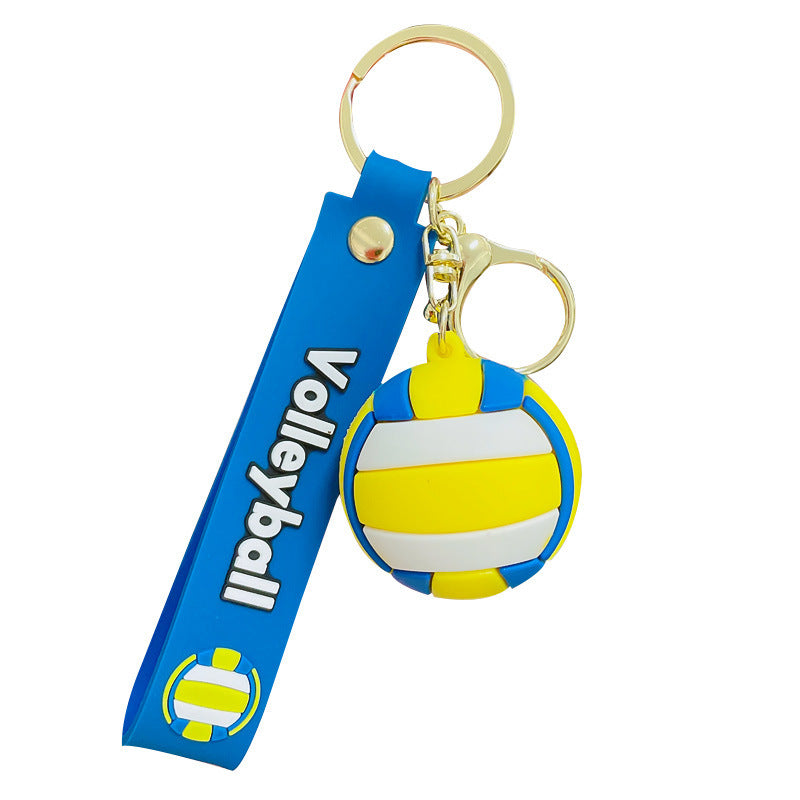 Creative Cartoon Ball Series Basketball Keychain Pendant Men's And Women's Schoolbags Ornaments