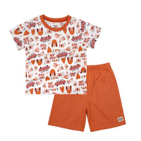 Men's And Women's Baby Cotton Short-sleeved T-shirt Shorts Loose Suit