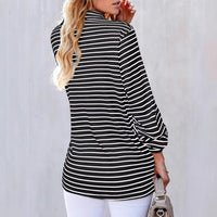V-neck, Extra-stretch Long-sleeve Shirt