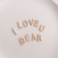 26 English Letter Pendant Earrings Necklace Bracelet Accessories