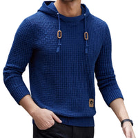 Mens Trendy Casual Knitted Pullover Hoodie
