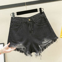 Raw-edge Denim Shorts For Women Popular On Instagram