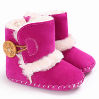 Plush warm and non slip baby walking shoes
