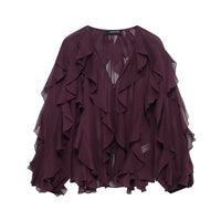 Women's Laminated Versatile Long Sleeve Shirt Pullover