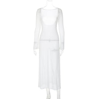 Elegant Floor-length Solid-color Versatile Dress