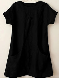 Women's Cotton Round Neck Pocket Shirt