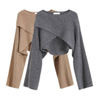 Autumn And Winter Design Sense Niche Cross Sweater