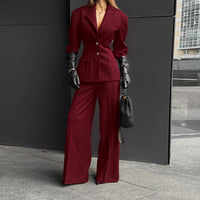 Womens Two-Piece Office-Chic Suit Set For A Slimmer Look