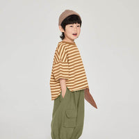 Summer Children Korean Striped Loose T-shirt