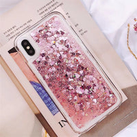 Quicksand transparent phone case