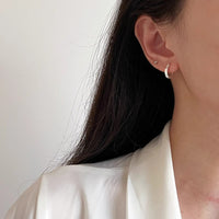 Minimalist Wire-drawn Hoop Earrings For Womenlight Luxury