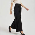 Women's Elastic High-Waist Casual Wide-Leg Pants