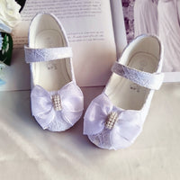 Princess Shoes Bow Lace Wedding Flower Girl