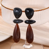 Oval Resin Long Earrings For Women